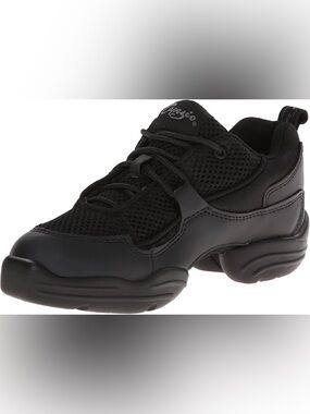 Capezio women’s fierce dansneaker black dance hip hop jazz split sole shoe 10